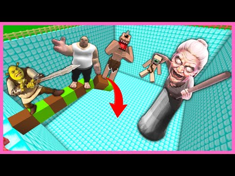 KORKUNÇ GRANNY ÇUKURUNA DÜŞERSEN ÖLÜRSÜN! (SHREK, KORKUNÇ DEV, TEPEGÖZ) 😱 - Minecraft
