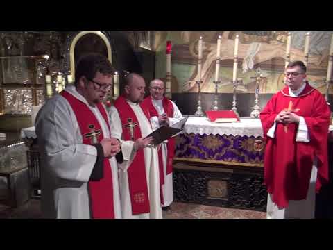 Msza św. na Golgocie w Jerozolimie, w miejscu ukrzyżowania Jezusa.