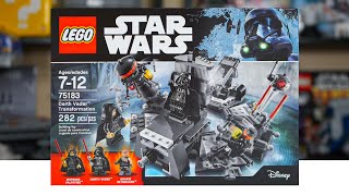 LEGO Star Wars 75183 DARTH VADER TRANSFORMATION Review! (2017)