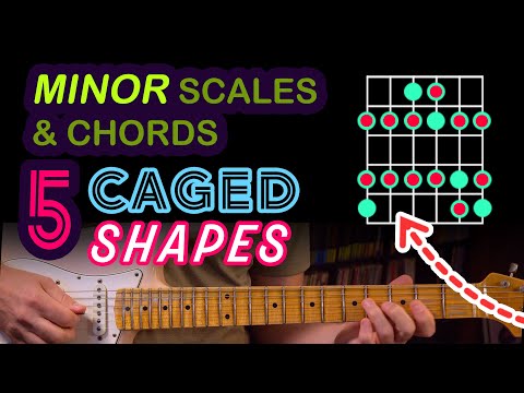 Minor CAGED System (All 5 positions!) Connect the minor pentatonic and natural minor scale - EP525