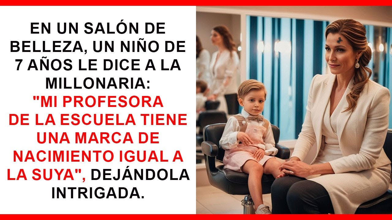 En un salón, un niño de 7 años dice a la millonaria: "Mi profesora tiene una marca igual a la suya".