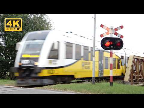 90 MINUTES Railroad Crossing! Passenger & Freight Trains! ASMR ★ 4K ★
