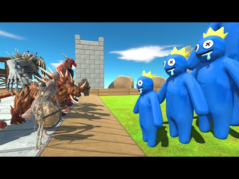 Rainbow Friends Growing VS Infernals - Animal Revolt Battle Simulator