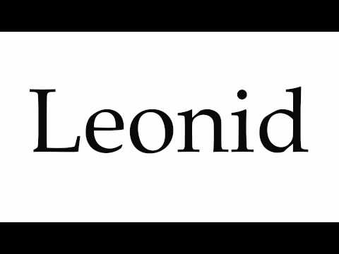 How to Pronounce Leonid