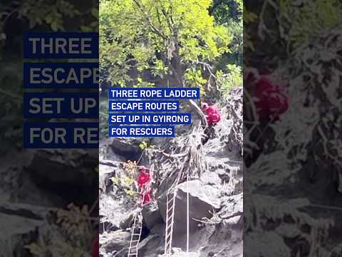 Three rope ladder escape routes set up in Gyirong for rescuers
