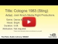 Cologne 1983 Sting Josh Kirsch Media Right Productions Dance Electronic Bright YouTube Aud