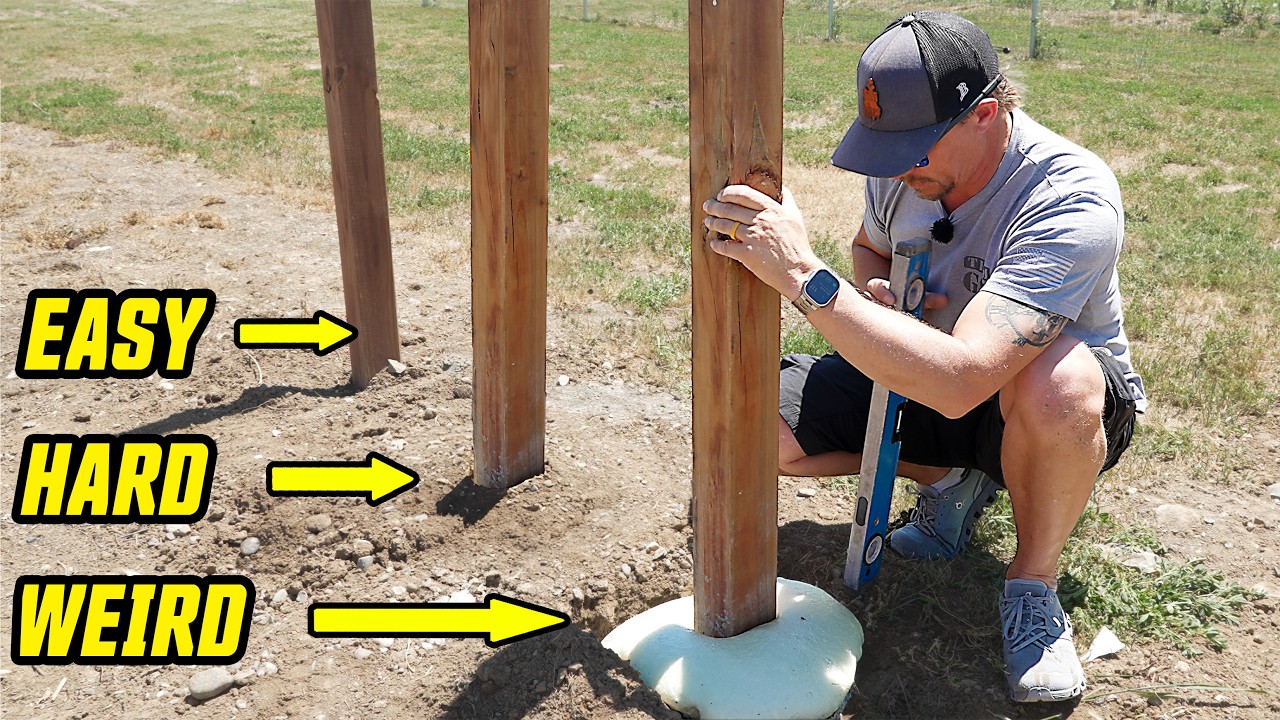 We Test 3 Ways To Set A Fence Post (1 Winner)