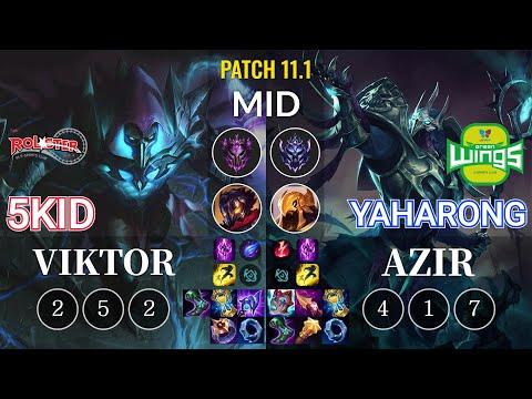 KT 5kid Viktor vs JAG Yaharong Azir Mid - KR Patch 11.1