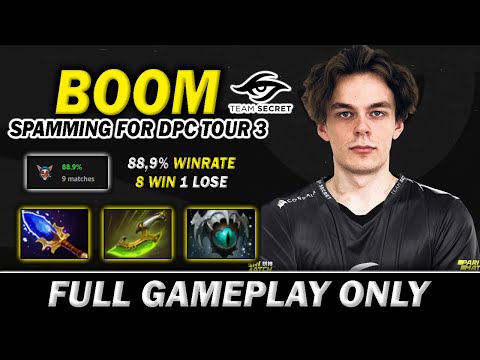 HIGH WINRATE Secret.BOOM spamming Meepo, Practice for DPC Tour 3 - Full Gameplay Meepo #404