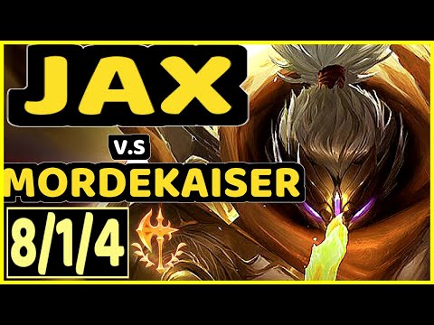 HOLDER (JAX) vs MORDEKAISER - 8/1/4 KDA TOP CHALLENGER GAMEPLAY - KR