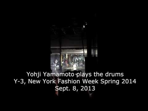 Yohji Yamamoto plays the drums - Y-3 Spring 2014 - Meniscus Magazine