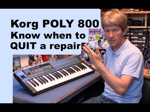 korg poly 800 not worth the cost to repair this vintage synthesiser MF#81
