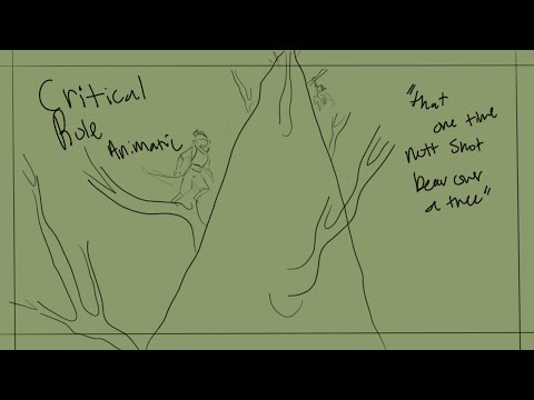 critical role animatic: nott shoots beau over a tree [CC]