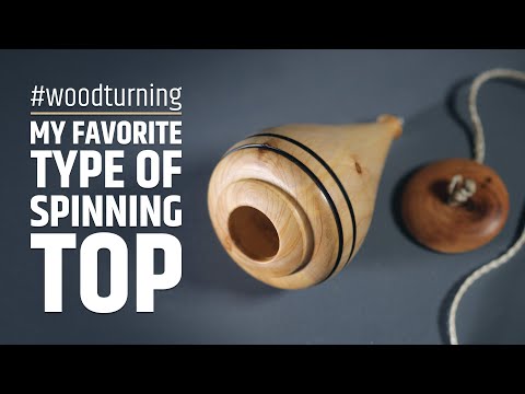 This is my best and most fun spinning top - woodturning
