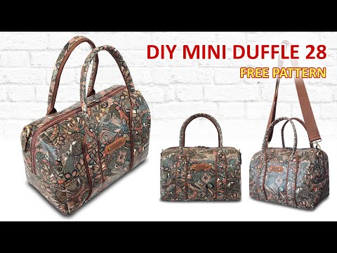 DIY Mini Duffle 28 Sling Bag - How to sew Speedy Bag - Cara membuat tas selempang