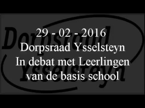 dorpsraad met leerlingen basisschool in debat
