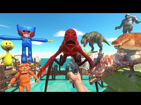 Fps avatar Finding and Hunting Titanus Red, Huggy Wuggy, Dinosaurs - Animal Revolt Battle Simulator