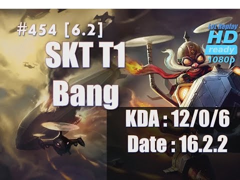 16.2.2 LCK SKT T1 Bang Bot Lane Ad Carry Corki(vs Vayne) Kr High ELo SOlo Q[1080p]#454