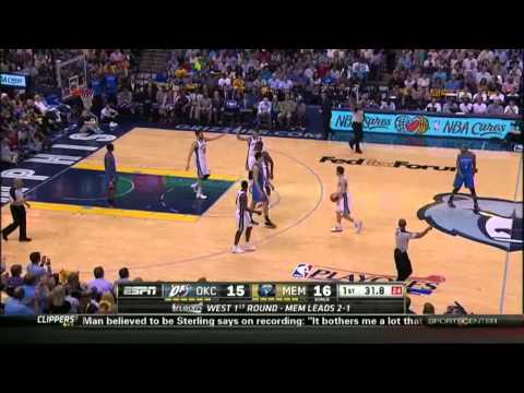 NBA, playoff 2014, Thunder vs. Grizzlies, Round 1, Game 4, Move 10, Steven Adams, confused Reporter