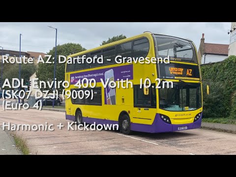 Harmonic Kickdowns | Go-Coach Route AZ | SK07 DZJ (9009) | ADL Enviro 400 Voith
