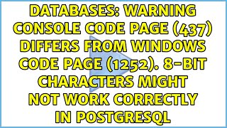 Warning Console code page (437) differs from Windows code page (1252). 8-bit characters might...
