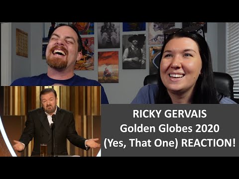 Americans React RICKY GERVAIS - Golden Globes Monologue 2020 REACTION!