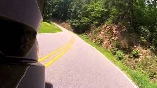 preview picture of video 'Sport Touring on North Carolina's Diamondback or NC 226A.  Riding a BMW K1200 GT.'
