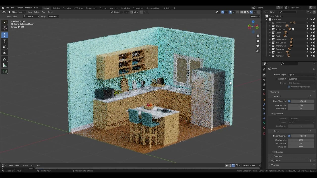 Doll Kitchen 3D Model