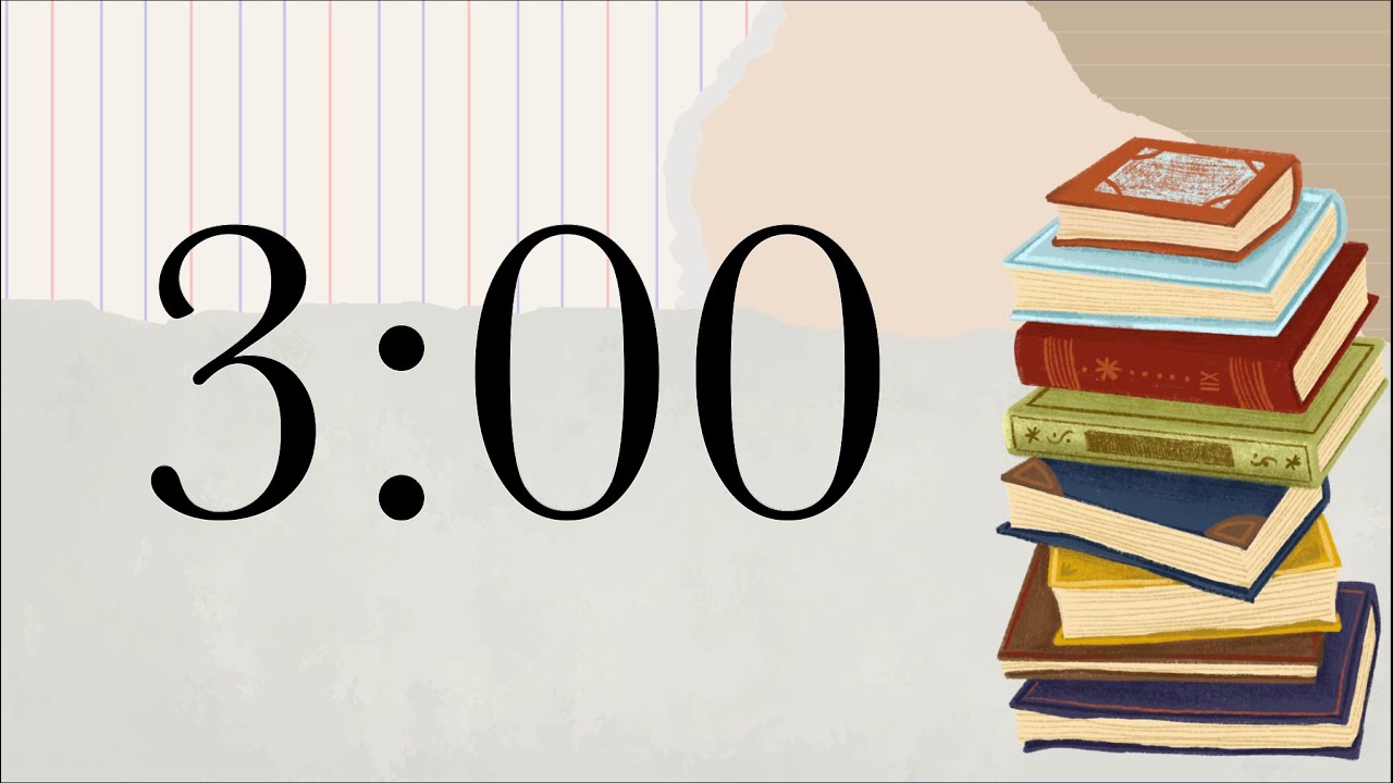 3 Minute Reading Timer (Piano Tones at End)