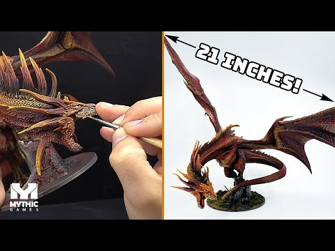 Painting a MONSTROUS LEGENDARY DRAGON! (21 INCH WINGSPAN!) // [Mythic Games] - Joan of Arc
