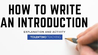 How to Write an Introduction for Argumentative Essays