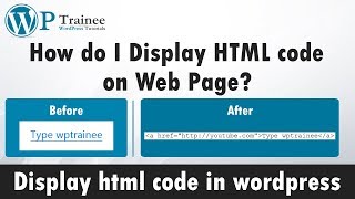 Display code on web page | How to display html code in web page | In WordPress