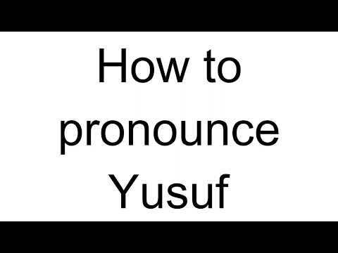 How to Pronounce Yusuf (Turkish)