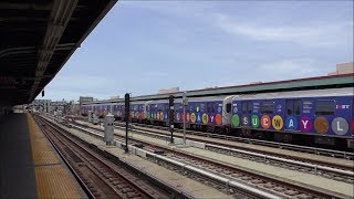 NYC Subway HD 60fps: Freshly Grinded Rail @ Fourth Avenue Station on The F & G Lines (6/15/17)