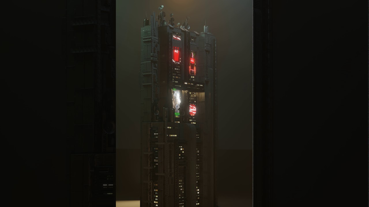 Quick Scifi Building Turntable