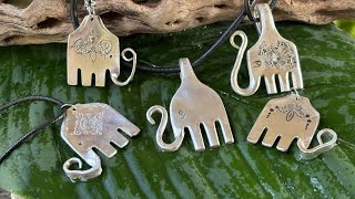 Silver Plated Elephant Pendants