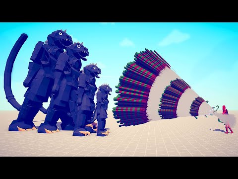 4 DIFFERENT SIZE OF GODZILLA vs EVERY DUO GODS - Totally Accurate Battle Simulator TABS
