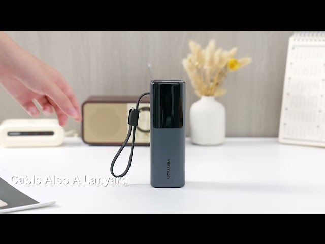 Vention FKFH0 Powerbank para portátiles 20000mAh 165W Gris con pantalla TFT video