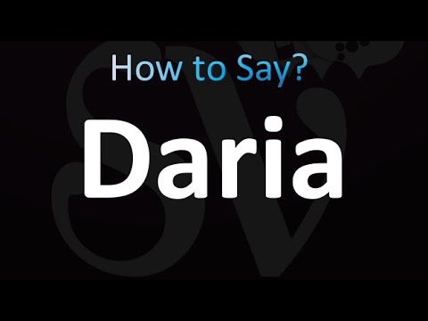How to Pronounce Daria (correctly!)