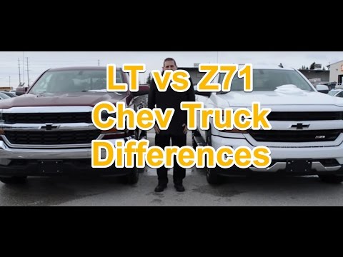 What is different about a 2017 Chevrolet Silverado LT vs Z71?