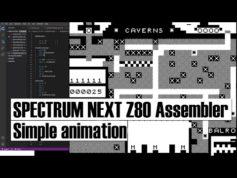 Redeveloping Caverns ZX81 game using Z80 assembler - first animation