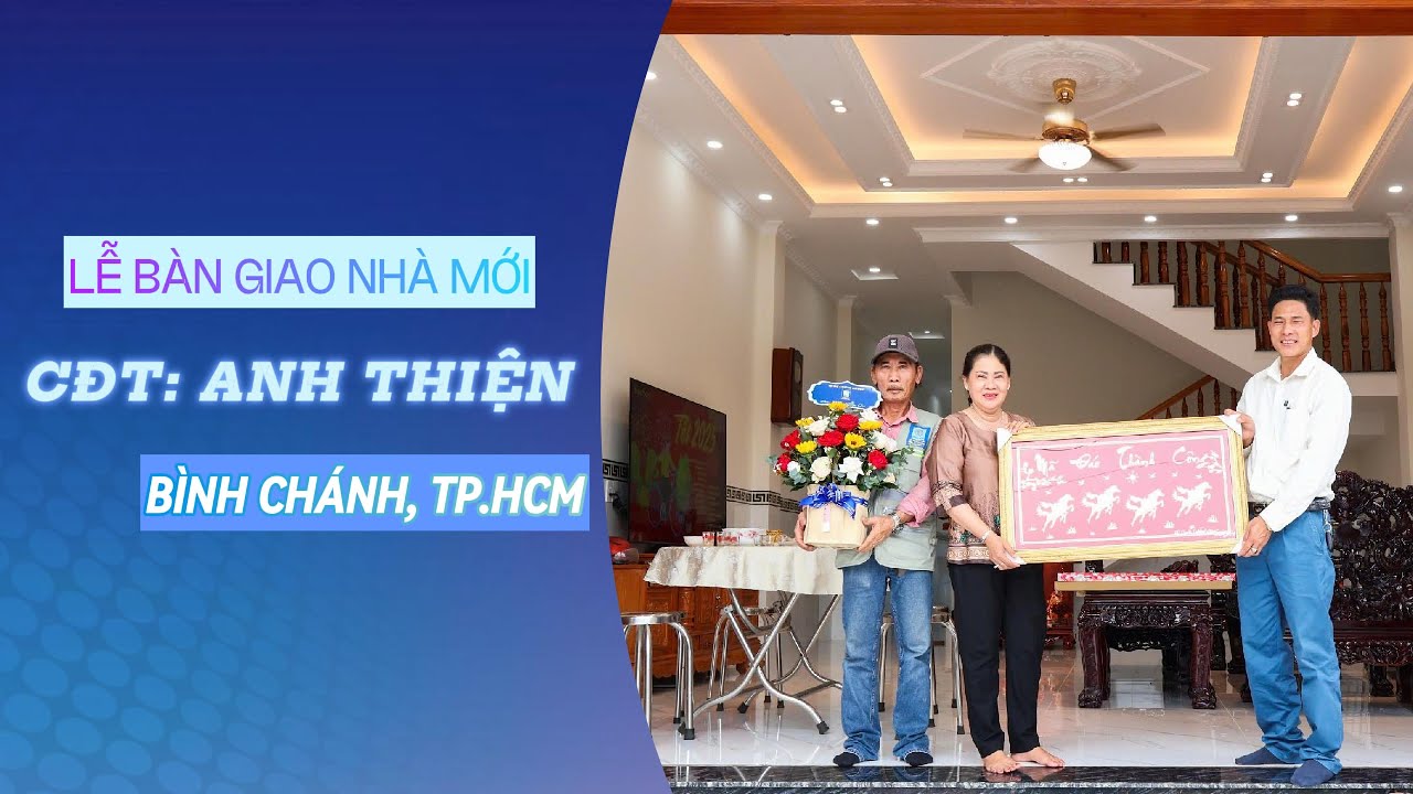 Hoàn Thiện Bàn Giao căn nhà Sân Vườn Mái Thái 2 Tầng cho CĐT Anh Thiện ở Bình Chánh, TP.HCM.