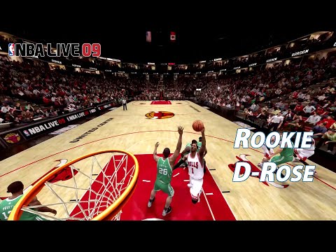 Rookie Derrick Rose vs. The Celtics in NBA Live 09