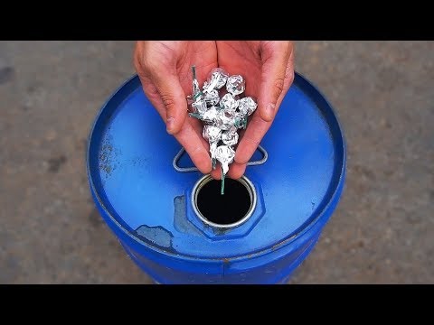 O QUE ACONTECE SE JOGAR BOMBA DENTRO DE UM TAMBOR ?