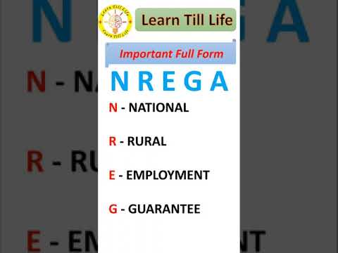 NREGA || Full Form of NREGA || Learn Till Life || #shorts #fullform  #youtubeshorts #youtubefeed