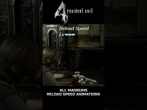 Resident Evil 4 - All Magnums Reload Speed Animations #shorts #re4 #re4hdproject #residentevil4