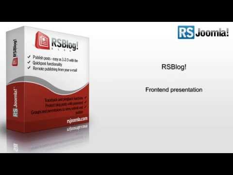 Ep. 38 - Introducing RSBlog! - blog extension for Joomla! - frontend presentation