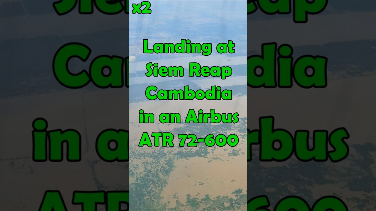 We land at Siem Reap in Cambodia in an Airbus ATR 72-600