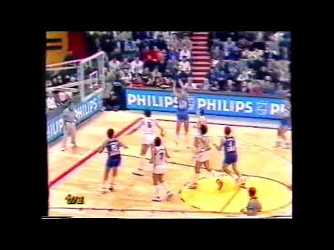 Zoran Cutura y Danko Cvjeticanin (vuelta de la final de la Copa Korac 1987-88)