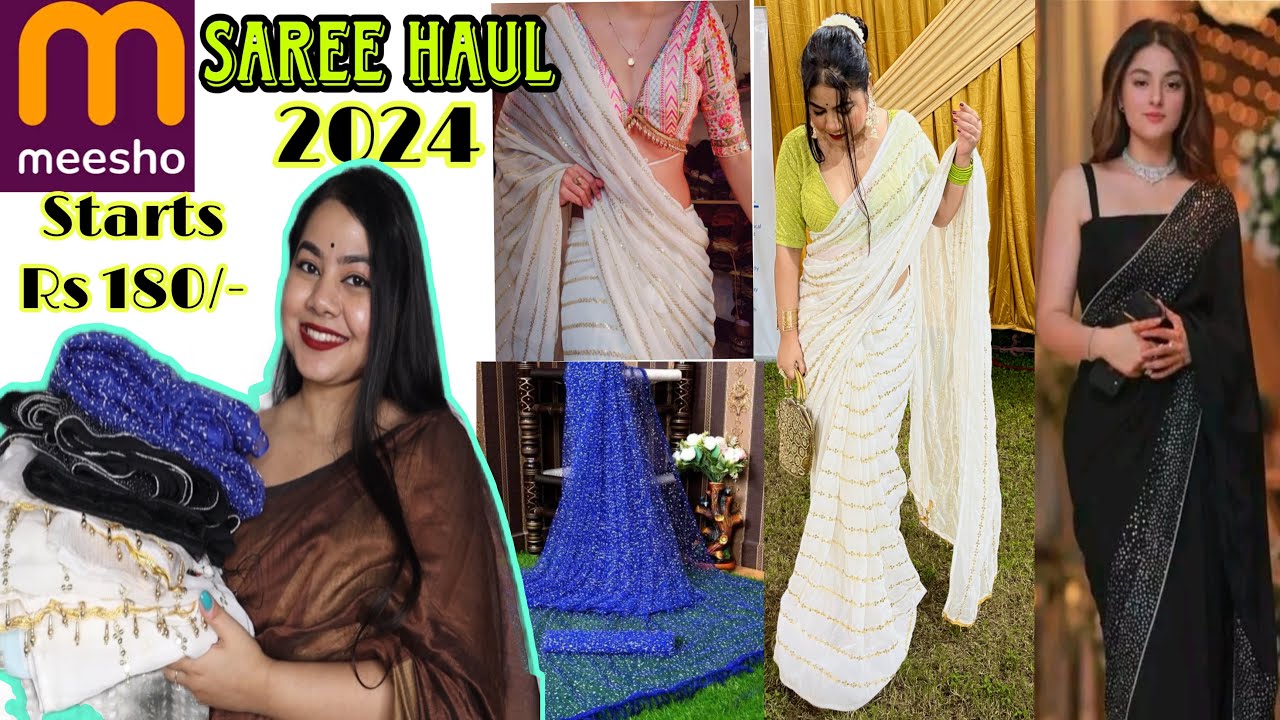 MEESHO SAREE HAUL STARTS AT RS 180/-| Sarees for Farewell, Parties, Reception| Beauty Cuddle